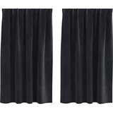  Zavjese za zamračivanje 2 pcs Crna 140 x 140 cm Baršun | shoptok.hr