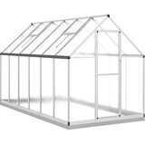 Staklenik s okvirom srebrni 334 x 169 x 202 cm aluminijski | shoptok.hr