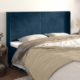  Uzglavlje s ušima tamnoplavo 163x16x118/128 cm baršunasto | shoptok.hr