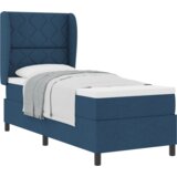 Box Spring Krevet s Madracem - Plava 80x200 cm Tkanina | shoptok.hr
