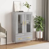 vidaXL Visoka omara siva sonoma 69,5x31x115 cm inženirski les Cene