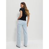 Sinsay Straight wide leg traperice srednjeg struka s umjetnim perlama | shoptok.hr