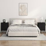vidaXL Nočna omarica Črni hrast 42 x 41 x 61 cm Konstruiran les | Shoptok.si