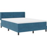 Box Spring Krevet s Madracem Tamnoplavi 140x200 cm Baršun | shoptok.hr