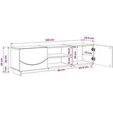  TV stalak 140 x 34 5 x 40 cm Bijela visokog sjaja - Bijela visokog sjaja 140 x 34 5 x 40 cm | shoptok.hr