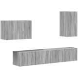 4 Set omare za televizijo na steni 4 pcs Siva Sonoma, (5000132179) | Shoptok.si
