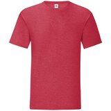 Fruit Of The Loom Red men's t-shirt in combed cotton Iconic with sleeve | Shoptok.si