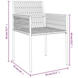  Vrtne stolice s jastucima 4 kom smeđe 54x61x83 cm od poliratana | shoptok.hr