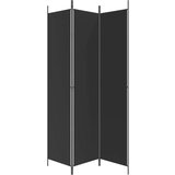 Sobna pregrada s 3 panela crna 150 x 220 cm od tkanine | shoptok.hr