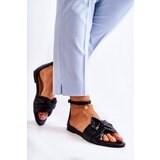 EVENTO Fashionable Women's Leather Sandals Black Astana | shoptok.hr