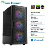 PCPLUS Gamer Ryzen 7 5700 16GB 1TB RTX 5060 8GB Windows 11 Home gaming namizni računalnik | Shoptok.si