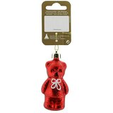  ukrasi za božićno drvce medvjedić (visina: 8 cm, crvena, plastika, 1 kom.) | shoptok.hr