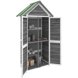 vidaXL Vrtna lopa za orodje siva 89x52,5x175 cm trdna borovina | Shoptok.si