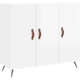 Maison Chic Komoda - Predalnik visok sijaj bela 90x34x80 cm konstruiran les, (21719184) Cene