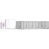 Vanjski kavez za pse s krovom srebrni 10x6x2,5m pocinčani čelik | shoptok.hr