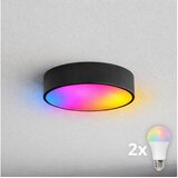  Brilagi -LED RGBW prigušiva kupatilsko plafonsko svetlo CLARE 2xE27/9W/230V IP54 Wi-Fi crna | Eponuda.com