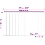  Ogradni panel Woerden čelik s praškastim premazom 1,7x1,17 m bijeli | shoptok.hr