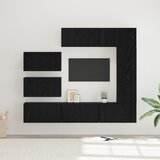 vidaXL Set omaric za TV s polico Drugo 8 pcs Črni hrast 30.5 x 30 x 90 cm u