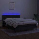  Box spring s madracem LED crni 140x190 cm od tkanine | shoptok.hr