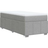 vidaXL Box spring postelja z vzmetnico svetlo siva 80x200 cm blago | Shoptok.si