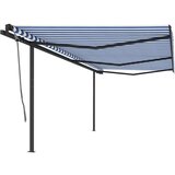  Avtomatsko zložljiva tenda s stebrički 6x3 m modra in bela, (20729128) Cene