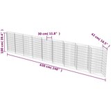  Gabionski zid od pocinčanog čelika 630 x 30 x 100 cm | shoptok.hr