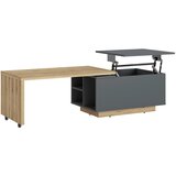 Livetastic KLUBSKA MIZA, antracit, barve hrasta | Shoptok.si