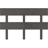 vidaXL Posteljno vzglavje sivo 124x3x81 cm trdna borovina | Shoptok.si