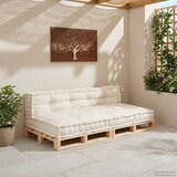  Jastučić za paletni kauč 2 pcs Krem 120 x 80 x 38 cm Tkanina | shoptok.hr
