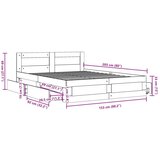  Okvir za krevet s uzglavljem boja hrasta 150x200 cm drveni | shoptok.hr