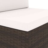 Poli Vrtna garnitura 3-delna poli ratan rjava | Shoptok.si