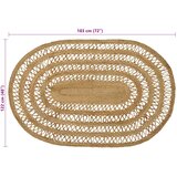  Tepih za područje Prirodna 122 x 183 cm Juta | shoptok.hr