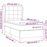  Krevet s oprugama i madracem krem 100 x 200 cm od tkanine | shoptok.hr