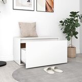 Klupa za hodnik 80 x 40 x 45 cm bijela od konstruiranog drva | shoptok.hr