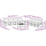  Set vanjskih sofa 9 kom. Bijela i crna | shoptok.hr