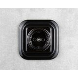  Elhard - Keramička retro kućna utičnica SCHUKO, 230 V, bez okvira, crna | Eponuda.com