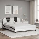  Okvir kreveta Viana s LED-om bez madracabijelo-crni 160 x 200 cm | shoptok.hr