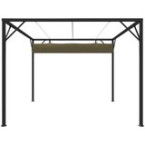  Vrtna sjenica s pomičnim krovom 3 x 3 m smeđe-siva 180 g/m² | shoptok.hr