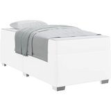 vidaXL Konstrukcija postelje z vzmetnico Bela 80 x 200 cm blago, (5000127461) | Shoptok.si