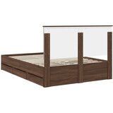  Okvir za krevet Smeđi hrast 135 x 190 cm Inženjersko Drvo | shoptok.hr