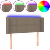  LED uzglavlje smeđesivo 83x16x78/88 cm od tkanine | shoptok.hr