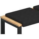  Jastučić za klupu 4 kom. Mikrovlakna Crna Dubina 35 cm | shoptok.hr
