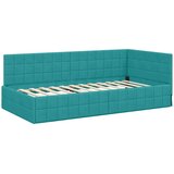 vidaXL Kotni okvir postelje z matrico z vzglavjem 2 pcs Turkizna Žamet, (5000162953) | Shoptok.si