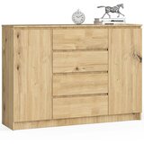 AKORD Komoda, 2 Vrata In 4 Predali, Hrast Artisan, (5000332234) | Shoptok.si