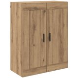 vidaXL Visok predalnik 2 pcs Umetni hrast Inženirski les in steklo | Shoptok.si