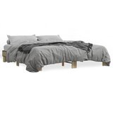 Maison Chic Posteljni okvir - Dvoposteljna postelja - Zakonska postelja sonoma hrast 200x200 cm inž. les in kovina-J5590, (21774401) | Shoptok.si