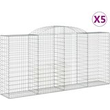  Lučne gabionske košare 5 kom 300x50x140/160cm pocinčano željezo | shoptok.hr