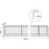  Gabion s žicom debljine 5 mm i mrežom 10x10 cm 850x100x50 cm | shoptok.hr