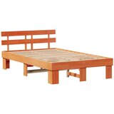  Krevetna konstrukcija s uzglavljem Vosak smeđa 120 x 190 cm | shoptok.hr
