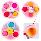 Woopie Baby senzorni spinneri s vakuumskim čašicama, 3 komada, ružičasti | shoptok.hr